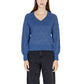 Blue Polyester Sweater