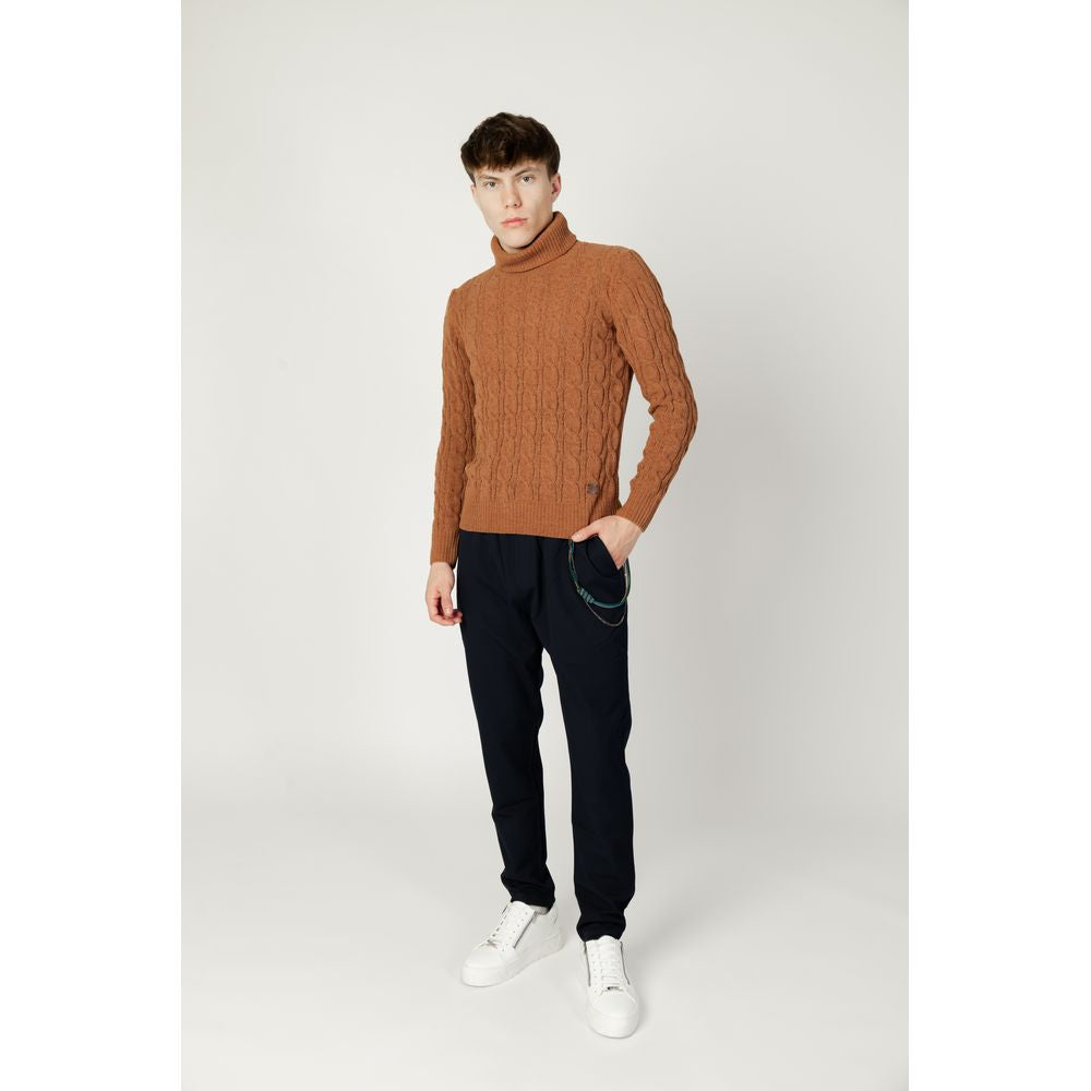 Brown Synthetic Material Sweater