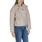 Beige Leather Leather Jackets & Coat