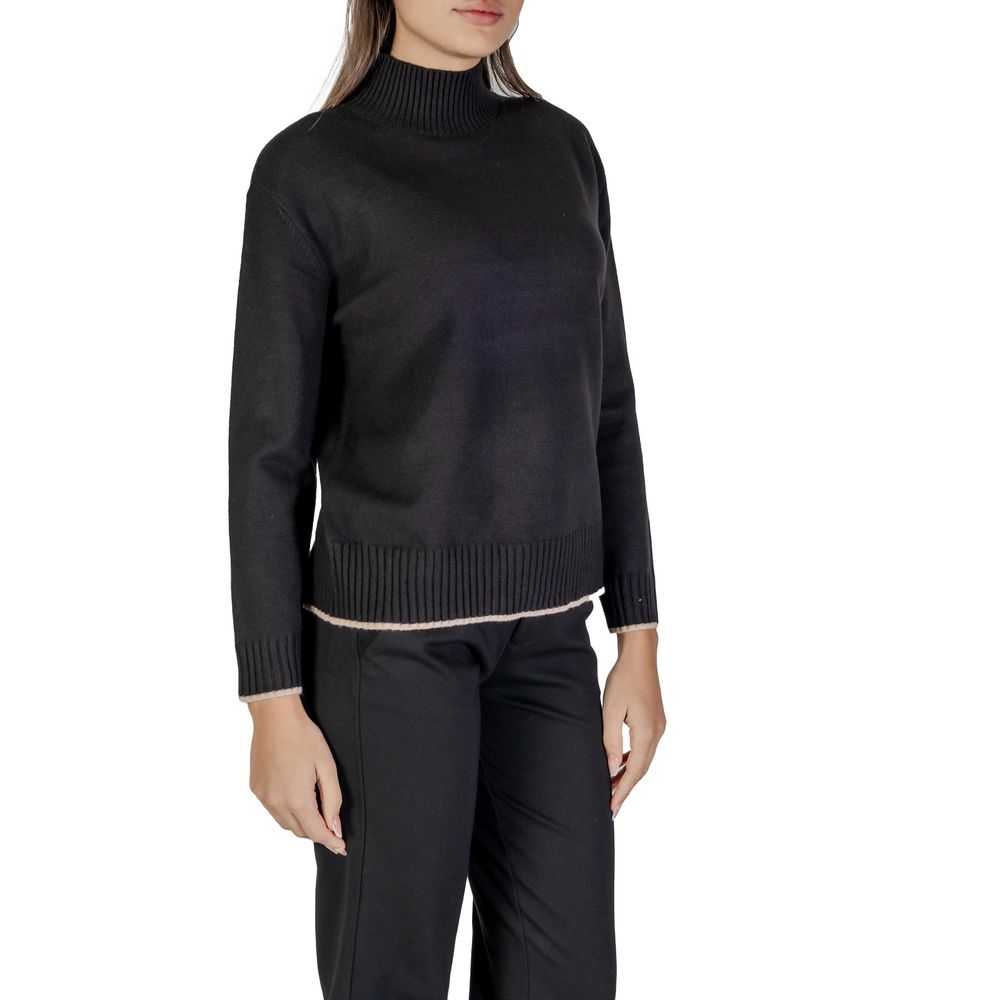 Black Polyester Sweater