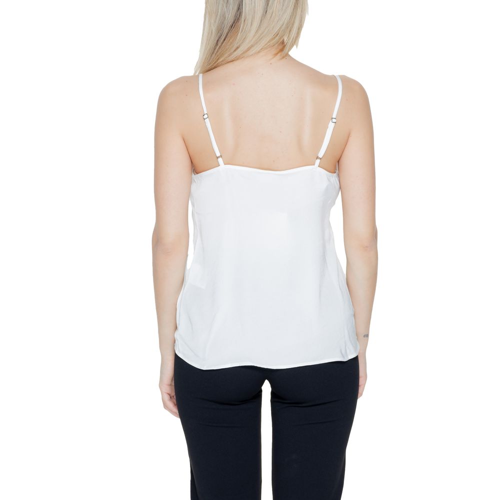 White Polyester Tops & T-Shirt