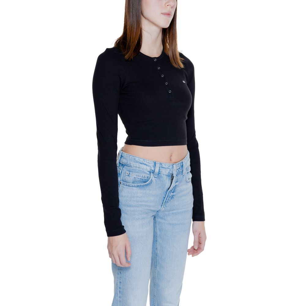 Black Cotton Tops & T-Shirt