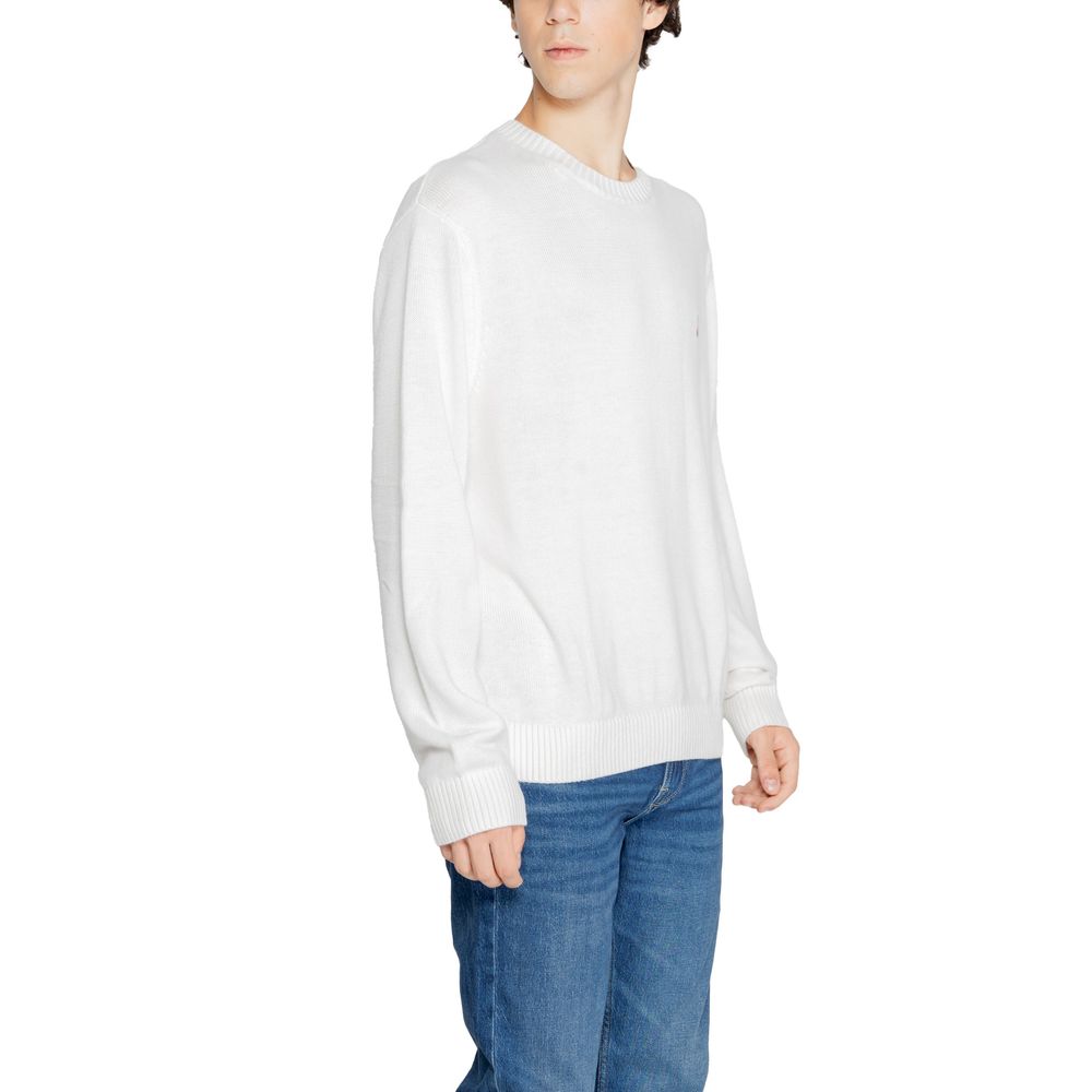 White Polyester Polyester Sweater