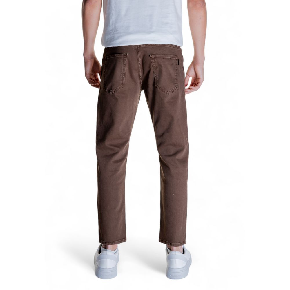 Brown Cotton Jeans & Pant