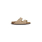 Beige Leather Leather Sandal