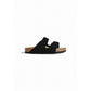 Black Suede Leather Sandal