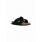 Black Suede Leather Sandal