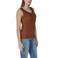 Brown Cotton Tops & T-Shirt