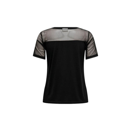 Black Cotton Tops & T-Shirt