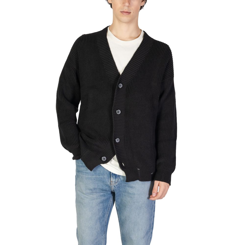 Black Cotton Cardigan