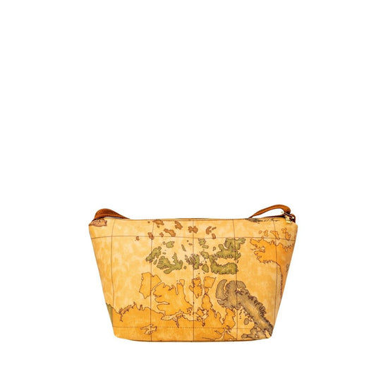 Beige Artificial Leather Handbag