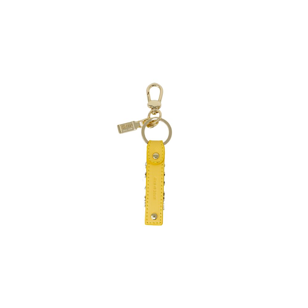 Yellow Leather Keychain