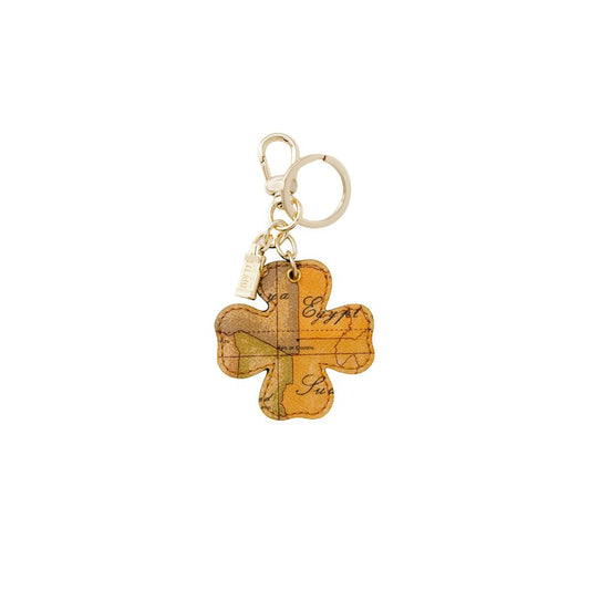 Beige Artificial Leather Keychain