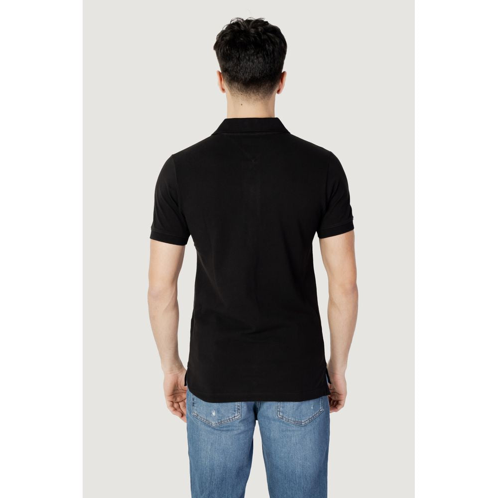 Black Cotton Polo Shirt