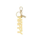 Beige Polyester Keychain