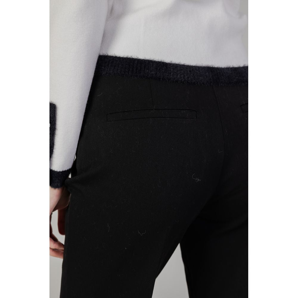 Black Polyester Jeans & Pant