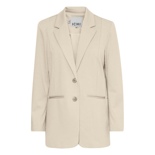 Beige Polyester Polyester Suits & Blazer