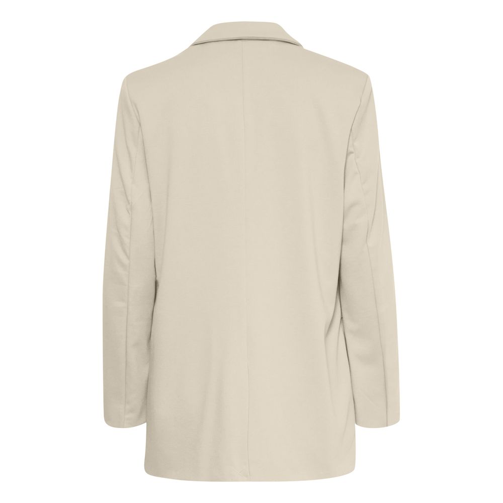 Beige Polyester Polyester Suits & Blazer