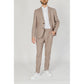 Beige Polyester Suit