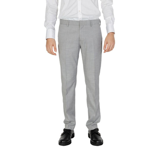 Gray Polyester Jeans & Pant