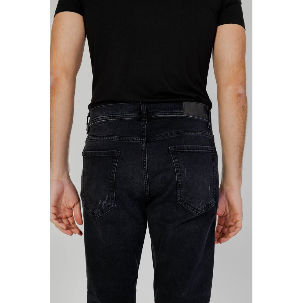 Black Cotton Jeans & Pant