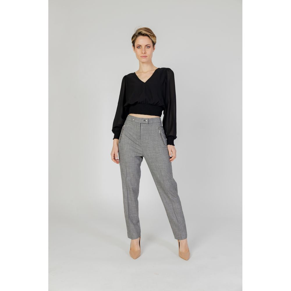 Black Polyester Jeans & Pant