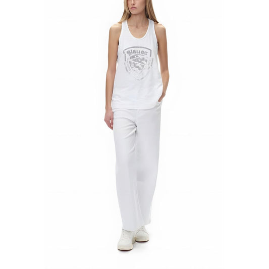 White Cotton Tops & T-Shirt