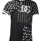 Black Cotton Polka Dots Round Neck T-shirt