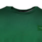 Green Cotton Round Neck Short Sleeve T-shirt