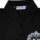 Black DG Heart Cotton Collared Polo T-shirt