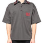 Gray DG Embroidery Collared Men Polo T-shirt