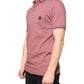 Pink Crown Embroidery Collared Polo T-shirt