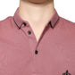 Pink Crown Embroidery Collared Polo T-shirt