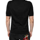 Black Silk Short Sleeves Men Polo T-shirt