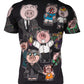 Black Pig Family Cotton Crew Neck T-shirt