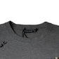 Gray Cotton Blend Embellished Tee T-shirt