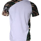 White Camouflage Stars Crew Neck T-shirt