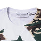 White Camouflage Stars Crew Neck T-shirt