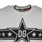 White DG Stars Print Cotton T-shirt