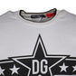 White DG Stars Print Cotton T-shirt