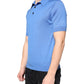 Blue Cashmere Short Sleeves Men Polo T-shirt