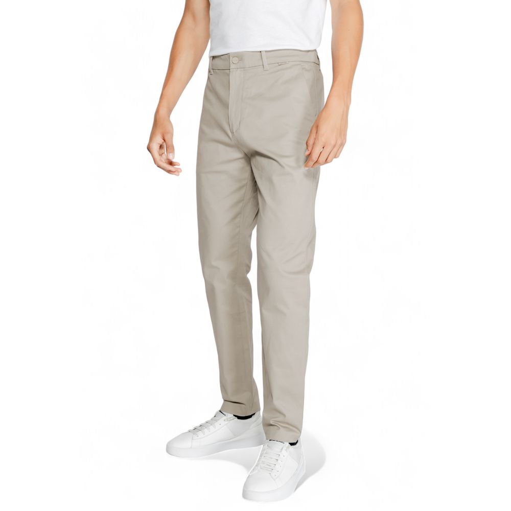 Beige Cotton Rigenerato Jeans & Pant