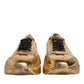 Gold Leather Daymaster Low Top Sneakers Shoes