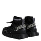 Black Sorrento Logo Men Sneakers Socks Shoes