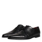 Black Leather Lace Up Men Derby Formal Shoes