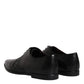 Black Leather Lace Up Men Derby Formal Shoes