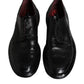 Black Leather Derby Wingtip Formal Shoes