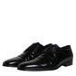 Black Leather Lace Up Derby Formal Shoes