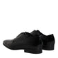 Black Leather Lace Up Derby Formal Shoes