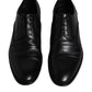 Black Leather Lace Up Men Derby Formal Shoes